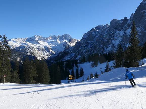 Aussichtsabfahrt mit Hohem Dachstein