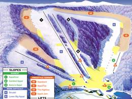 Pistenplan Appalachian Ski Mountain