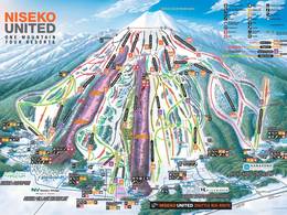 Pistenplan Niseko United – Annupuri/Grand Hirafu/Hanazono/Niseko Village