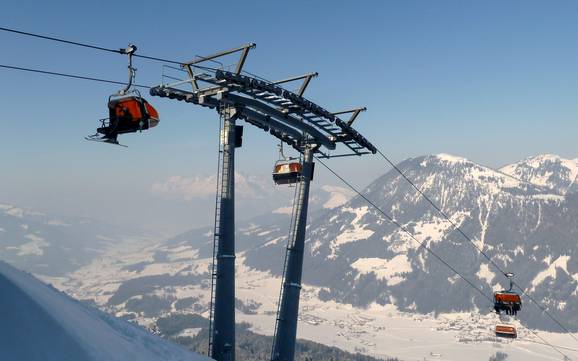 Loferer und Leoganger Steinberge: beste Skilifte – Lifte/Seilbahnen Buchensteinwand (Pillersee) – St. Ulrich am Pillersee/St. Jakob in Haus/Hochfilzen