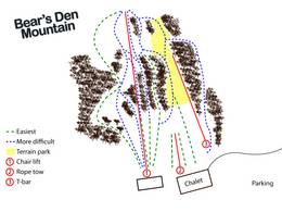 Pistenplan Bear's Den Mountain – Fort Ransom