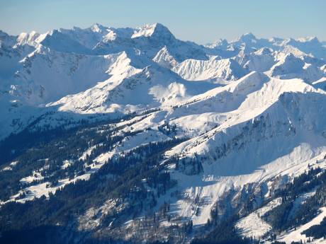 Oberstdorf: Größe der Skigebiete – Größe Fellhorn/Kanzelwand – Oberstdorf/Riezlern