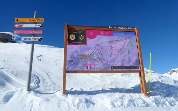 Monte Bianco (Mont Blanc): Orientierung in Skigebieten – Orientierung Espace San Bernardo – La Rosière/La Thuile Monte Bianco (Mont Blanc): Orientierung in Skigebieten – Orientierung Espace San Bernardo – La Rosière/La Thuile