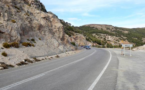 Südspanien: Anfahrt in Skigebiete und Parken an Skigebieten – Anfahrt, Parken Sierra Nevada – Pradollano