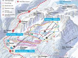 Pistenplan Les Marécottes (Salvan)