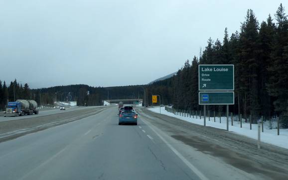 Slate Range: Anfahrt in Skigebiete und Parken an Skigebieten – Anfahrt, Parken Lake Louise